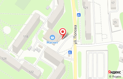 Фитнес-клуб Zone на улице Попова на карте
