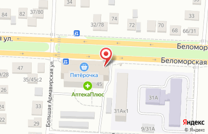 Магазин строительно-отделочных материалов Колорит на Беломорской улице на карте