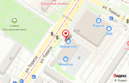 Магазин Техносеть в Заводском районе на карте