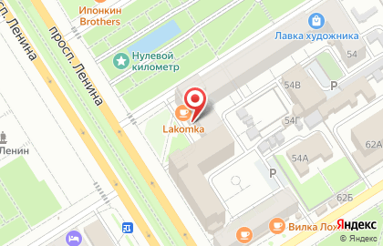 Фирменный магазин Ткани от Яниных на проспекте Ленина, 54 на карте