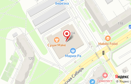 Магазин Sahara Shop на улице Красная Сибирь на карте
