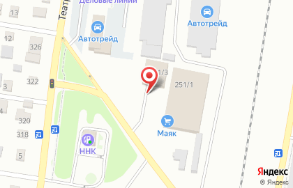 Супермаркет Маяк на Театральной улице на карте