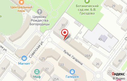 Аптека Миллениум на бульваре Гагарина на карте