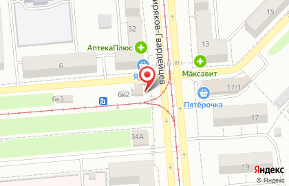 Кафе-пекарня на площади Сибиряков-Гвардейцев на карте