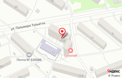 Медицинский центр Уральский на улице Пальмиро Тольятти на карте