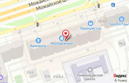 Перекресток на Можайском шоссе на карте