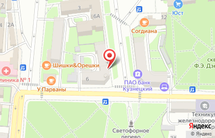 Магазин детских товаров Плюсик в Железнодорожном районе на карте