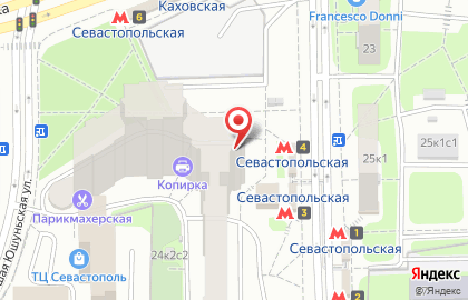 Цветочный супермаркет Цветочный Ряд на метро Севастопольская на карте