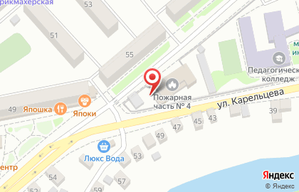 Пожарно-спасательная часть №4 на улице Пушкина на карте
