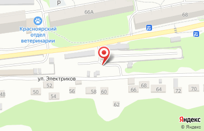Автостоянка в Красноярске на карте