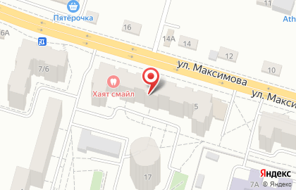 Стоматологическая клиника Престиж-Дент на улице Максимова на карте