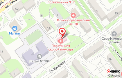 Скорая медицинская помощь в Кузнецком районе на карте