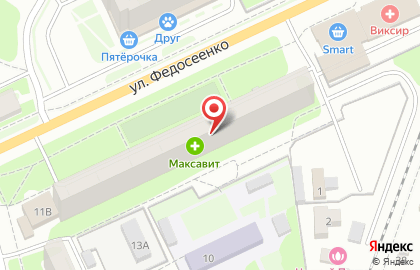 Seven на улице Федосеенко на карте