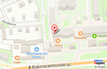 Салон продаж и обслуживания Tele2 на Кингисеппском шоссе на карте