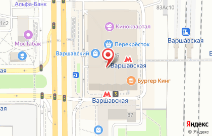 Ресторан Гриль Хаус на метро Варшавская на карте