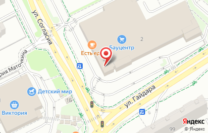 Магазин строительно-отделочных материалов Бауцентр в Ленинградском районе на карте
