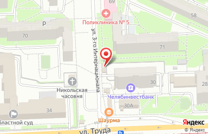 Фирменный магазин Чебаркульская птица на улице 3-го Интернационала на карте