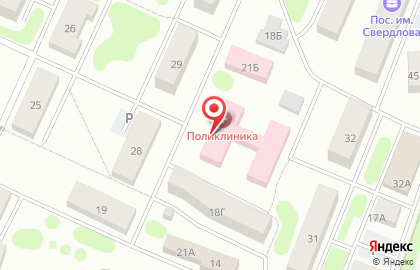 Пгт. им. Свердлова Краснозвездинская поликлиника на карте