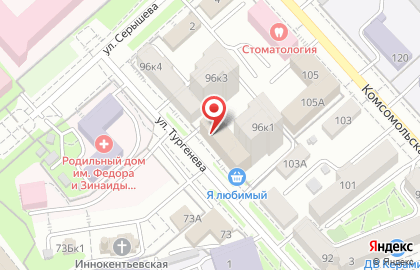 Страховая компания Гелиос на улице Тургенева на карте