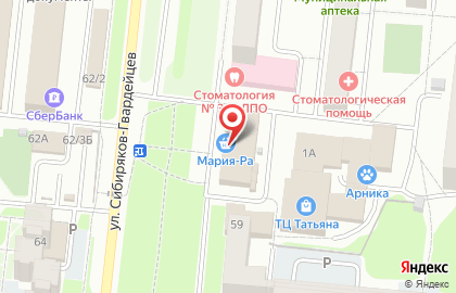 Планета Zoo на площади Сибиряков-Гвардейцев на карте