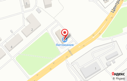 Магазин автомасел и аккумуляторов Автомания на Центральной улице на карте