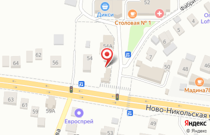Шиномонтажная мастерская на Ново-Никольской улице на карте