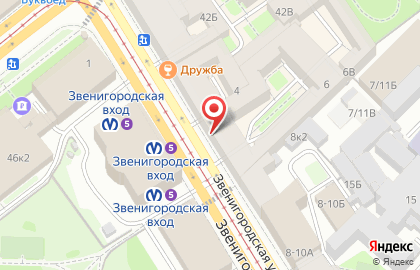 Фирменный магазин Великолукский мясокомбинат на Звенигородской улице на карте