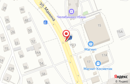 Киоск по продаже печатной продукции Вечерний Челябинск на улице Мамина на карте