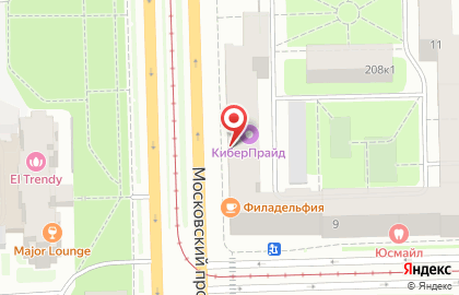 Банкомат МТС-банк на метро Московская на карте