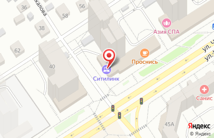Интернет-провайдер Ситилинк на улице Чапаева на карте