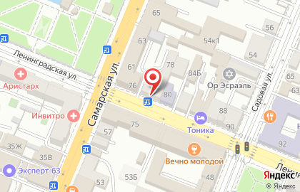 Цветочный бульвар на улице Ленинградской на карте