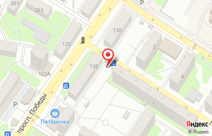 Продуктовый киоск в Центральном районе на карте