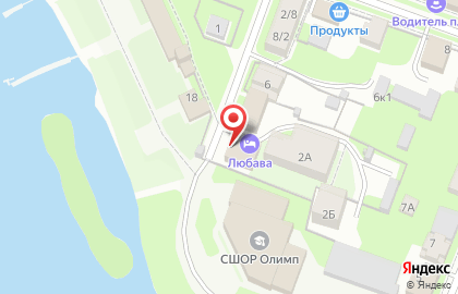 Гостиница У Кремля в Великом Новгороде на карте