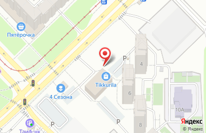 Студия цвета Тиккурила на улице Комиссара Габишева на карте