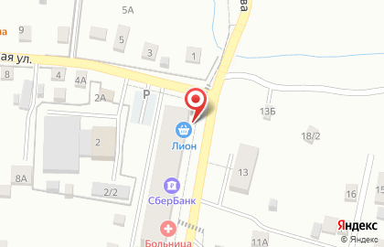 Супермаркет Лион на улице Некрасова на карте