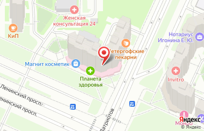 Петергофские пекарни на Ленинском проспекте, 54 на карте