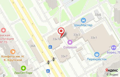 Магазин фруктов и овощей на Комендантском проспекте на карте