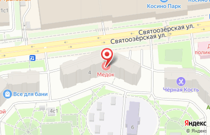 Клиника Медок Кожухово на Святоозерской улице на карте