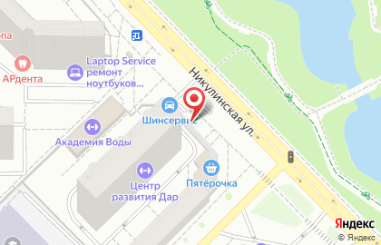 Шинный центр Шинсервис на метро Озёрная на карте