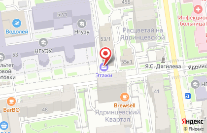 НГУЭУ, Новосибирский государственный университет экономики и управления на карте
