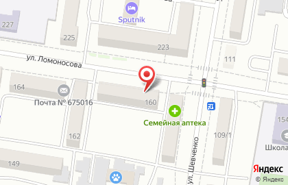 Супермаркет Копеечка Family на улице Ломоносова на карте