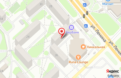 Барбершоп Borodach на улице Ленина в Красногорске на карте
