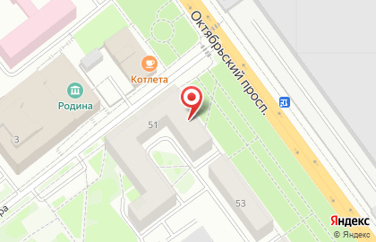 Библиотека №15 на Октябрьском проспекте на карте