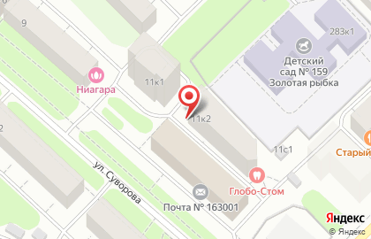 Кабинет эпиляции на улице Суворова на карте