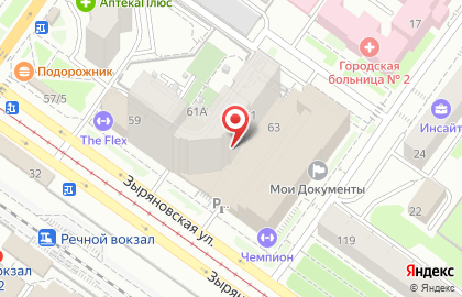 Ларго на Зыряновской улице на карте