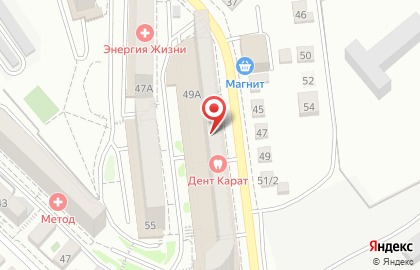 Стоматологическая клиника Дент Карат на улице Лермонтова на карте
