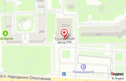 Управление Пенсионного фонда РФ в Красносельском районе на карте