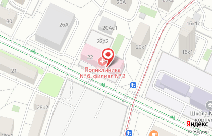 Городская поликлиника №6 в 3-м Михалковском переулке на карте