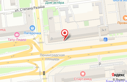 Чайный переулок на карте