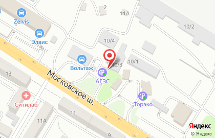 АГЗС Нико на Московском шоссе на карте